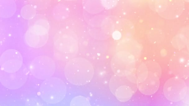 Glitter Particles Gold Confetti Sparkles Bokeh Flares Background — Vídeos de Stock