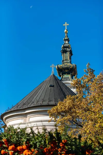 Novi Sad Serbia October 2021 Orthodox Cathedral Church Holy Great — 스톡 사진