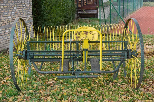 Old Forgotten Plow Old Machine Used Harrowing Old Rusty — Stock Photo, Image