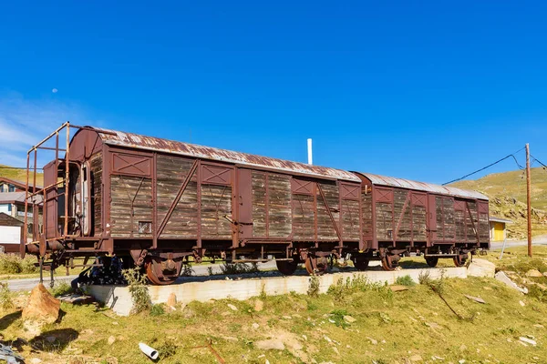 An old train from the First World War. Old train on the tracks