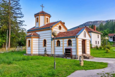 Pirot, Sırbistan - 27 Ağustos 2022: Kutsal Peygamber Elijah Manastırı (Manastır Svetog proroka Ilije: Sırp) - Rsovci