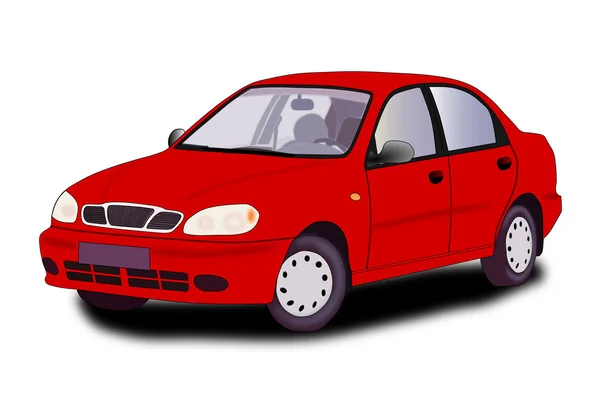 Voiture rouge . — Image vectorielle