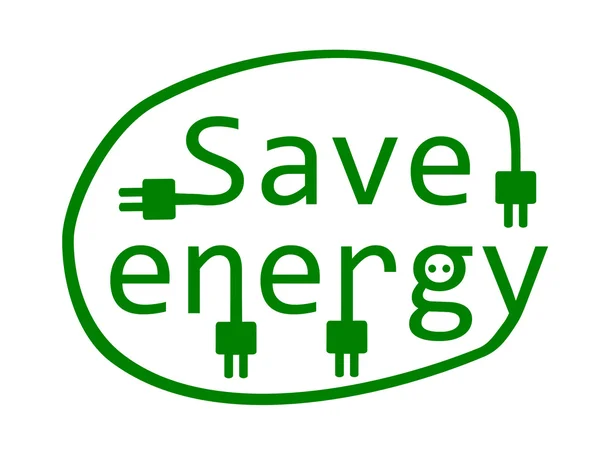 Save energy. — Stock Vector