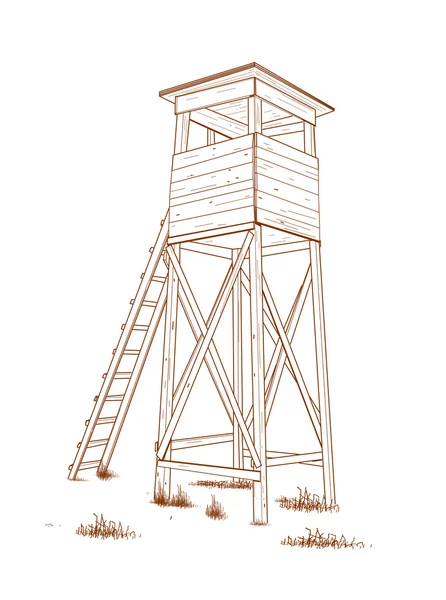 Torre di caccia . — Vettoriale Stock