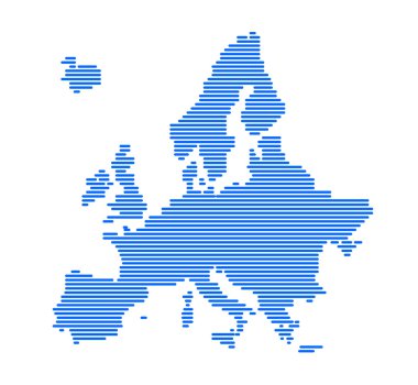 Europe silhouette. clipart