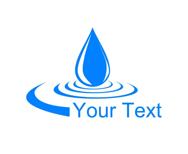 Logo Tropfen Wasser — Stockvektor