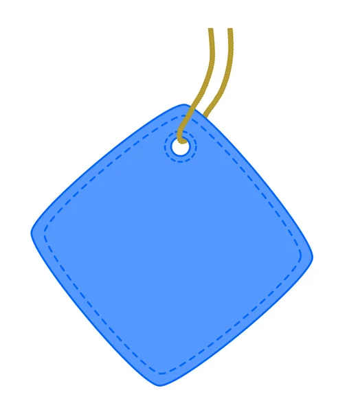 Square blue tag. — Stock Vector