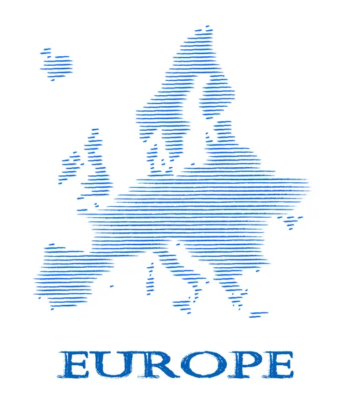 Silhouette abstraite Europe . — Image vectorielle