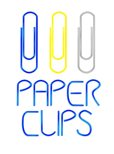 Paper clips. — Stock Vector