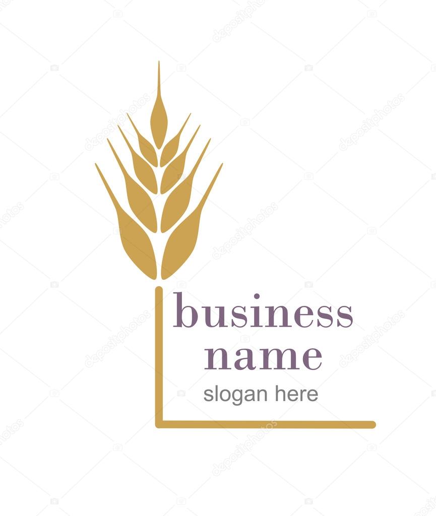 Logo with ear of wheat.