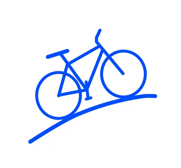 Bicicleta azul . —  Vetores de Stock