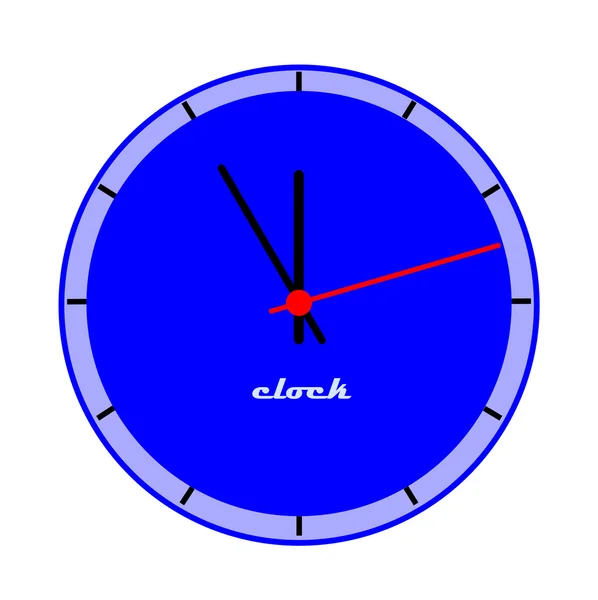 Cara de relógio azul . —  Vetores de Stock