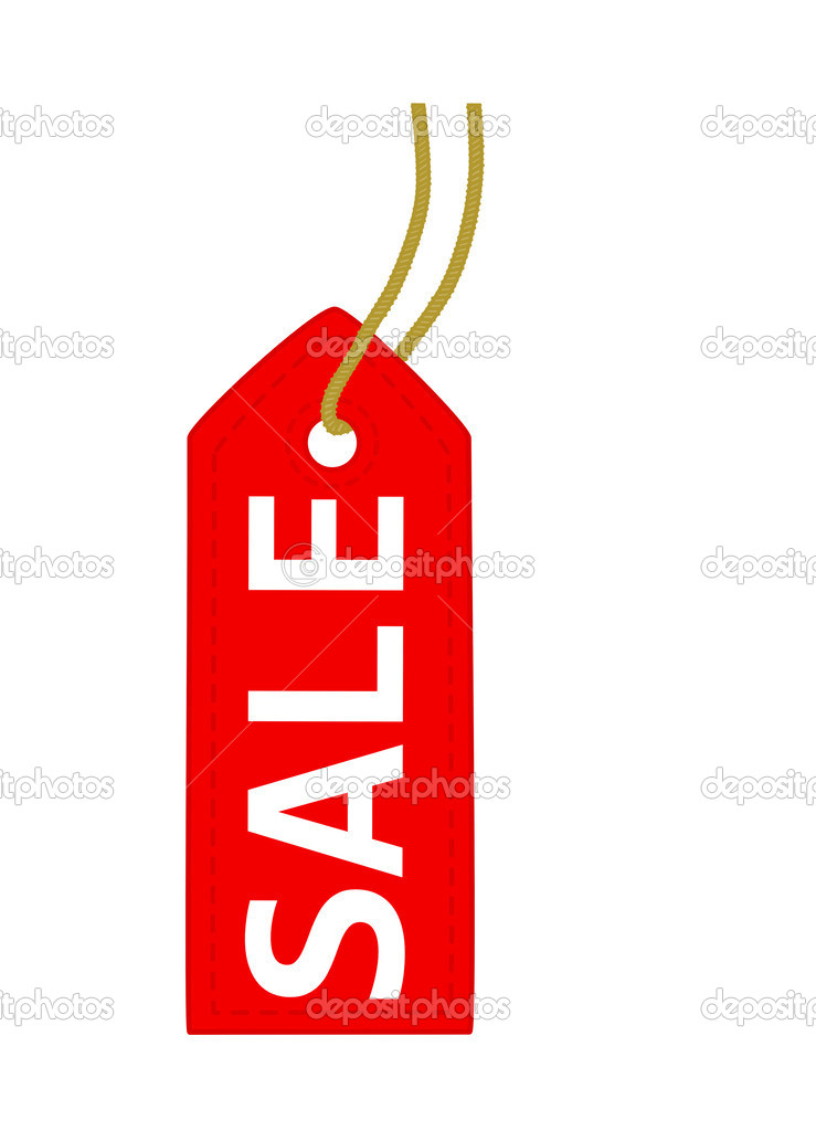 Red sale tag.