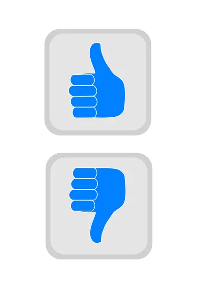 Thumbs up and down. — Stock Vector