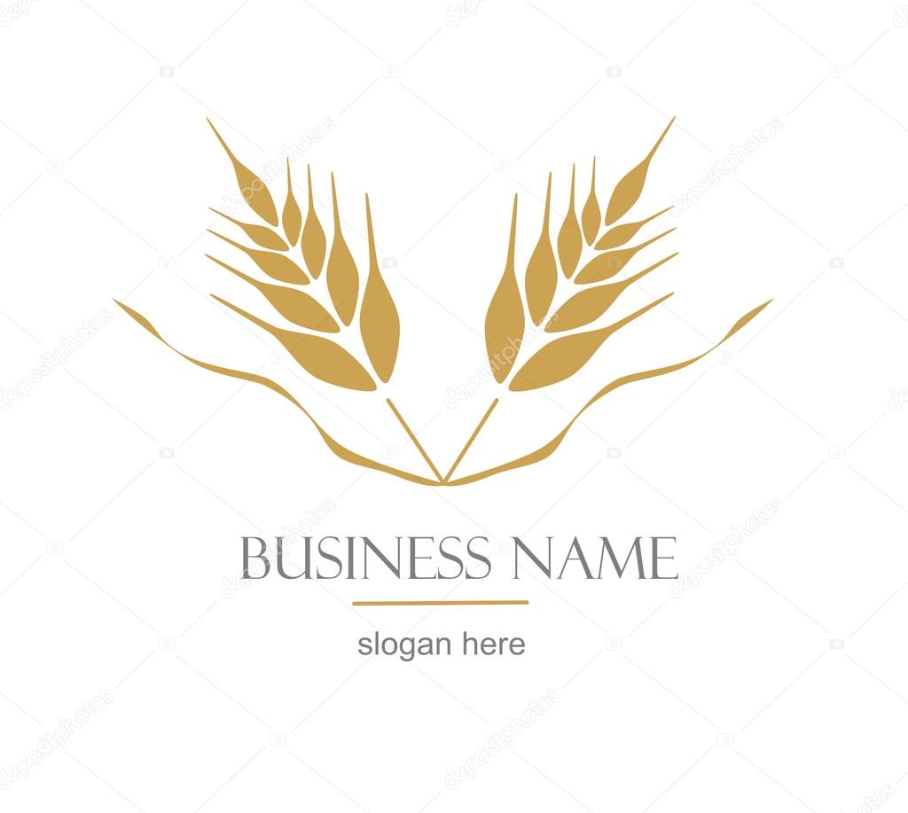 Logo with ear of wheat.