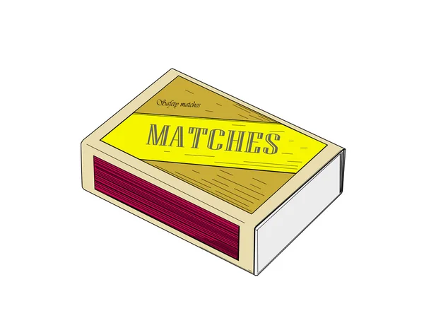 Színes matchbox — Stock Vector