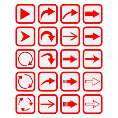 Ok simgesi. Vektör okları kümesi