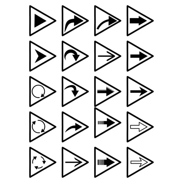 Pfeil Symbol Reihe Von Vektorpfeilen — Stockvektor