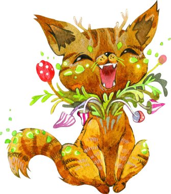 Suluboya klipleri. Şirin mistik kediler. Vudu fokları, orman kedisi, iskelet kedi, iplik kedisi, sfenks kedisi