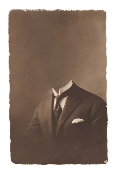 Стара портретна фотографія ізольована на білому тлі — стокове фото