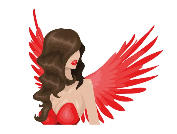 Красный ангел — стоковый вектор
