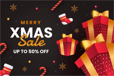 Gerçekçi Noel indirimli satış geçmişi ve hediyeleri var.