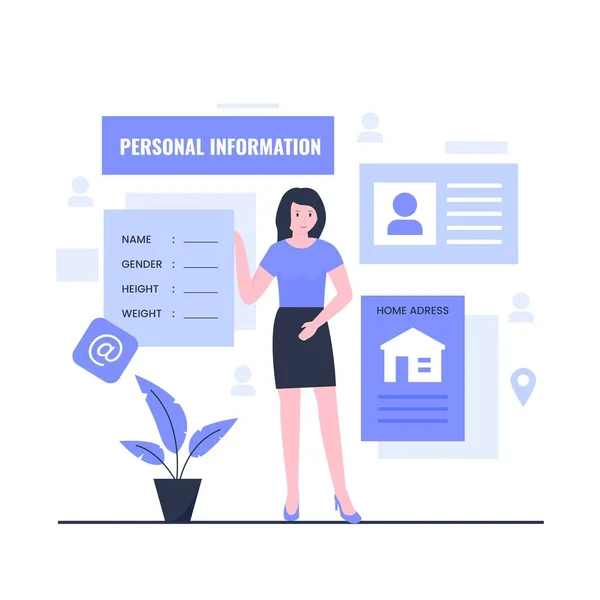 Personal Data Information Illustration Design Concept Illustration Websites Landing Pages — стоковый вектор