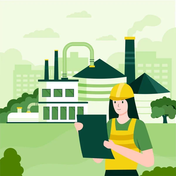 Progettazione Piatta Del Concetto Energia Biogas Illustrazione Siti Web Pagine — Vettoriale Stock