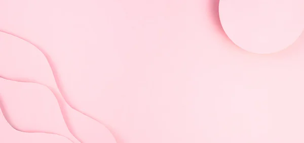 Kağıt ustası tasarımı sanat, güneş ve dalgalar. Pembe arkaplandaki ses düzeyi podyumu, metin ve afiş için alanı kopyala