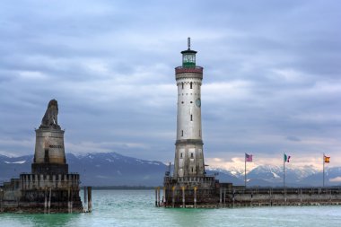 Lindau, Konstanz Gölü (bodensee), Almanya deniz feneri