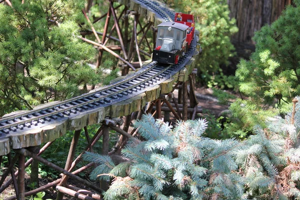 Model Toy Trains at the Chicago Botanic Garden — Stock Photo, Image