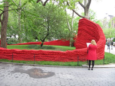 new York'ta madison square Park'ta sanat izolasyon