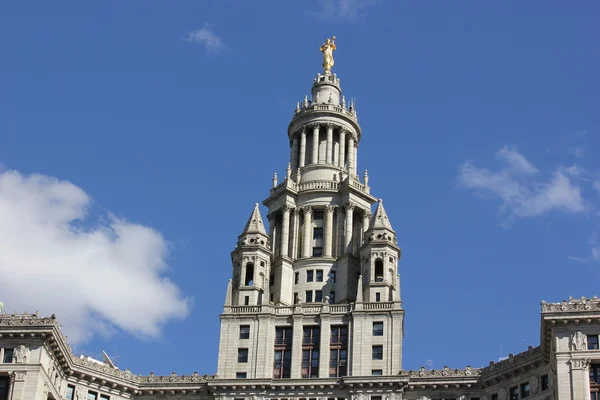 Arquitectura detallada del edificio municipal de Nueva York — Foto de Stock