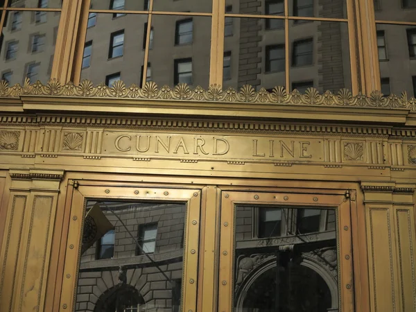 Détails architecturaux du bâtiment Cunard à New York — Photo