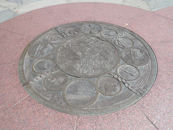 Sun Dial Black Slavery Ethnic Equality Symbol Reminder in Foley Square New York — Stock Photo, Image