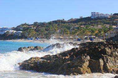 St Maarten şafak Beach westin resort beach goers gün zevk yakınındaki
