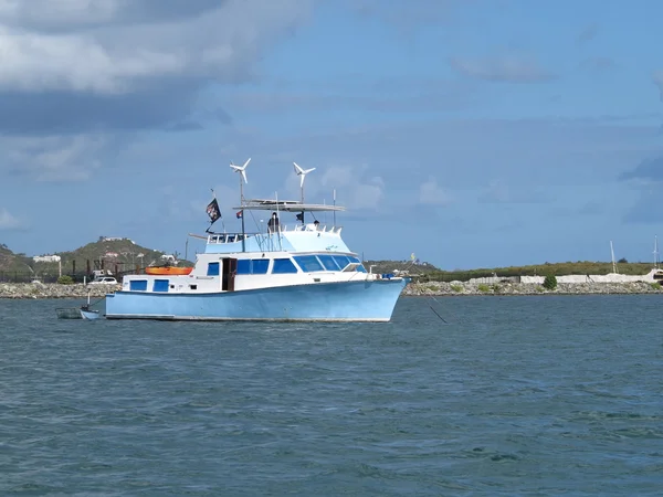 Korsan yat simpson Körfezi, st. maarten — Stok fotoğraf