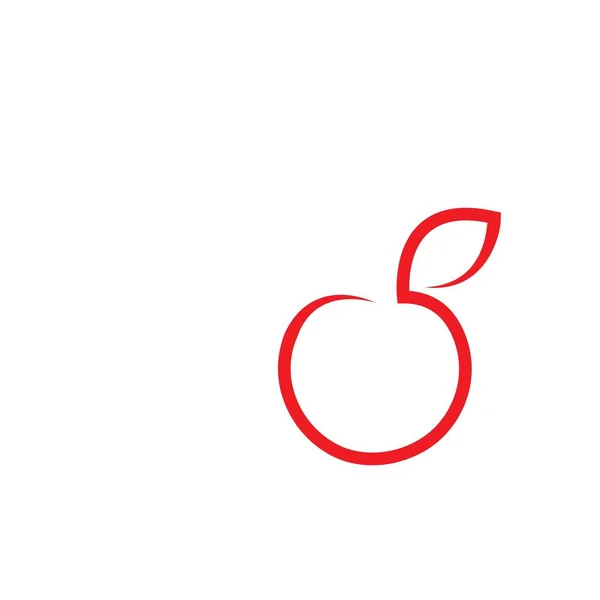 Apple Symbol Vektor Illustration Design Vorlage — Stockvektor