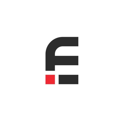 E harfi vektör illüstrasyon tasarım şablonu