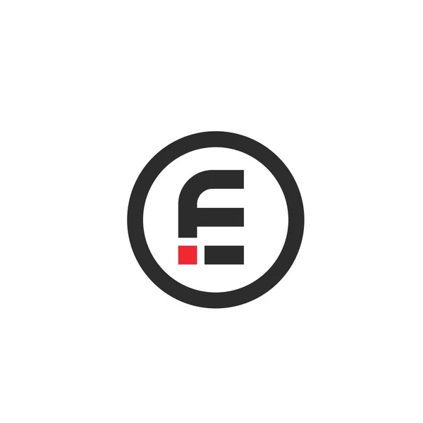 EまたはFeの文字ベクトルアイコンのコンセプトイラストデザインテンプレート — ストックベクタ