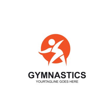 jimnastik veya aerobik simgesi vektör illüstrasyon tasarım şablonu web