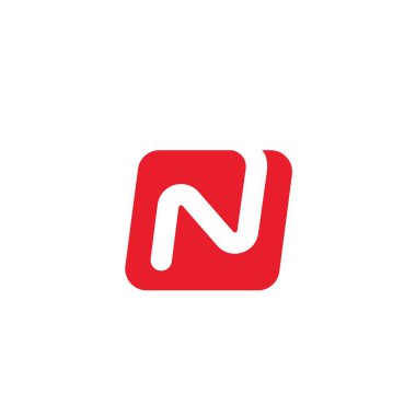 n Harf Simgesi Vektör İllüstrasyon konsepti tasarım ağı