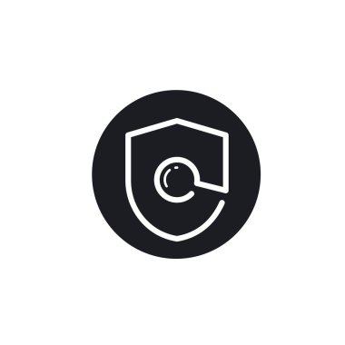 Arama motoru koruma simgesi vektör çizim şablonu web