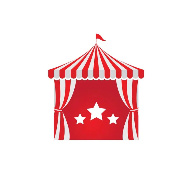 Circo Tenda Disegno Vettoriale Modello Web — Vettoriale Stock
