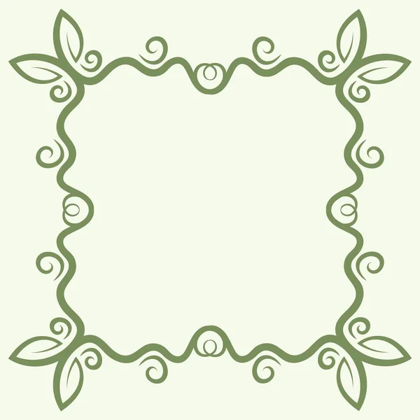 Bloemen Frame Decoratie Vector Achtergrond Ontwerp Template — Stockvector