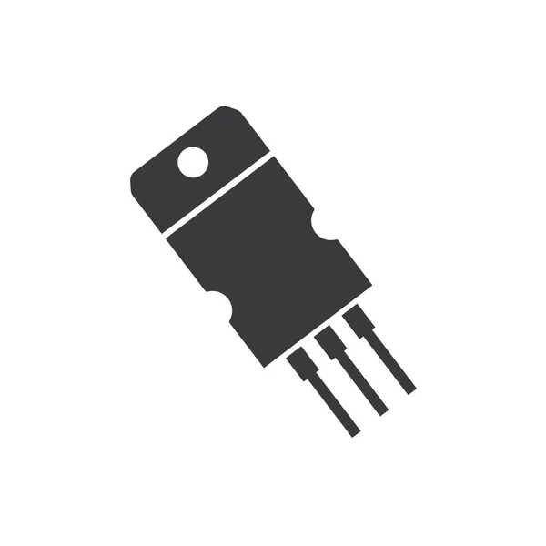 Transistor Symbol Vektor Illustration Design Vorlage Web — Stockvektor