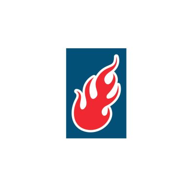 Ateş alevi simgesi vektör çizim şablonunu ateşle