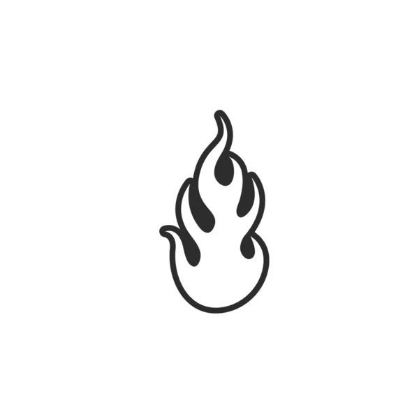 Feuer Flamme Symbol Vektor Illustration Design Vorlage — Stockvektor