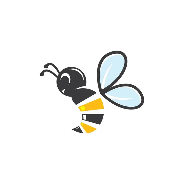 Bee Vector Icono Ilustración Diseño Web Concepto — Archivo Imágenes Vectoriales