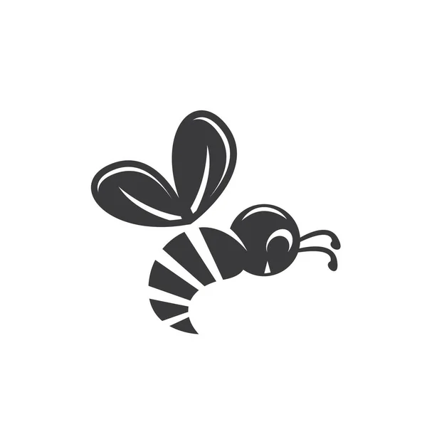 Bee Vector Icon Illustration Design Concept — Vetor de Stock